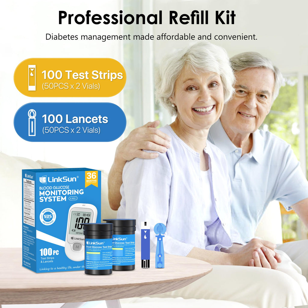 Glucose Monitor Kit, 100 Strips & Lancets N6919