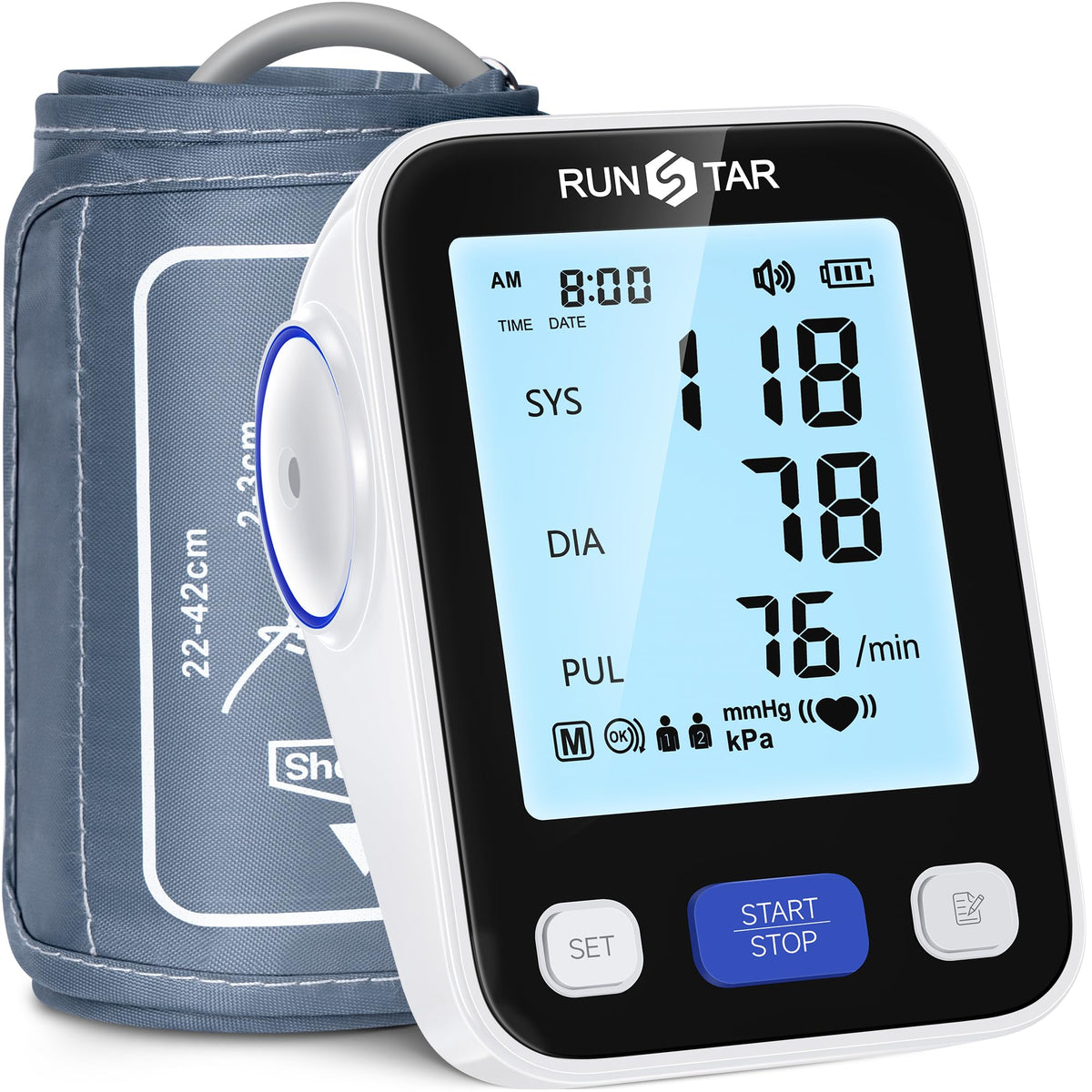 Upper Arm Blood Pressure Monitor with Wide Range Cuff A790