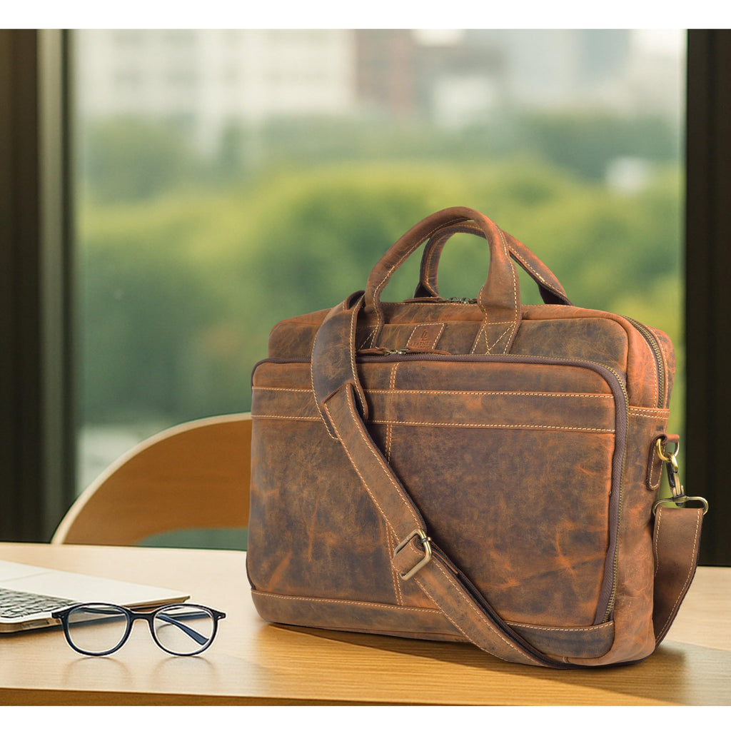 Full Grain Leather Messenger Bag S476