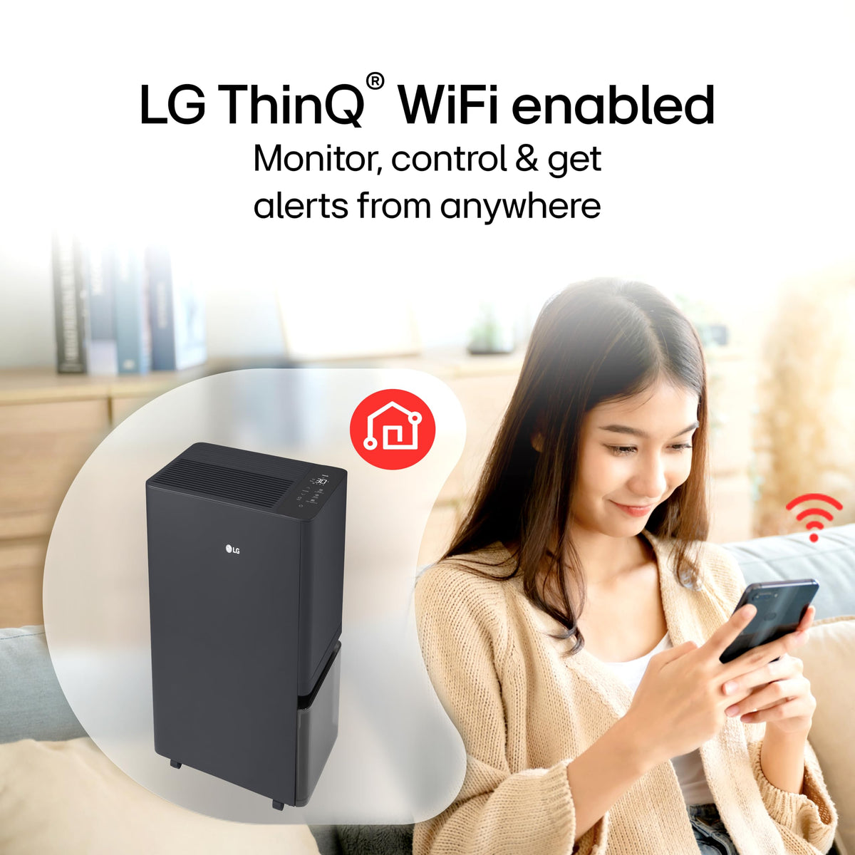 50 Pint/day WiFi Dehumidifier with Drain Hose D851519