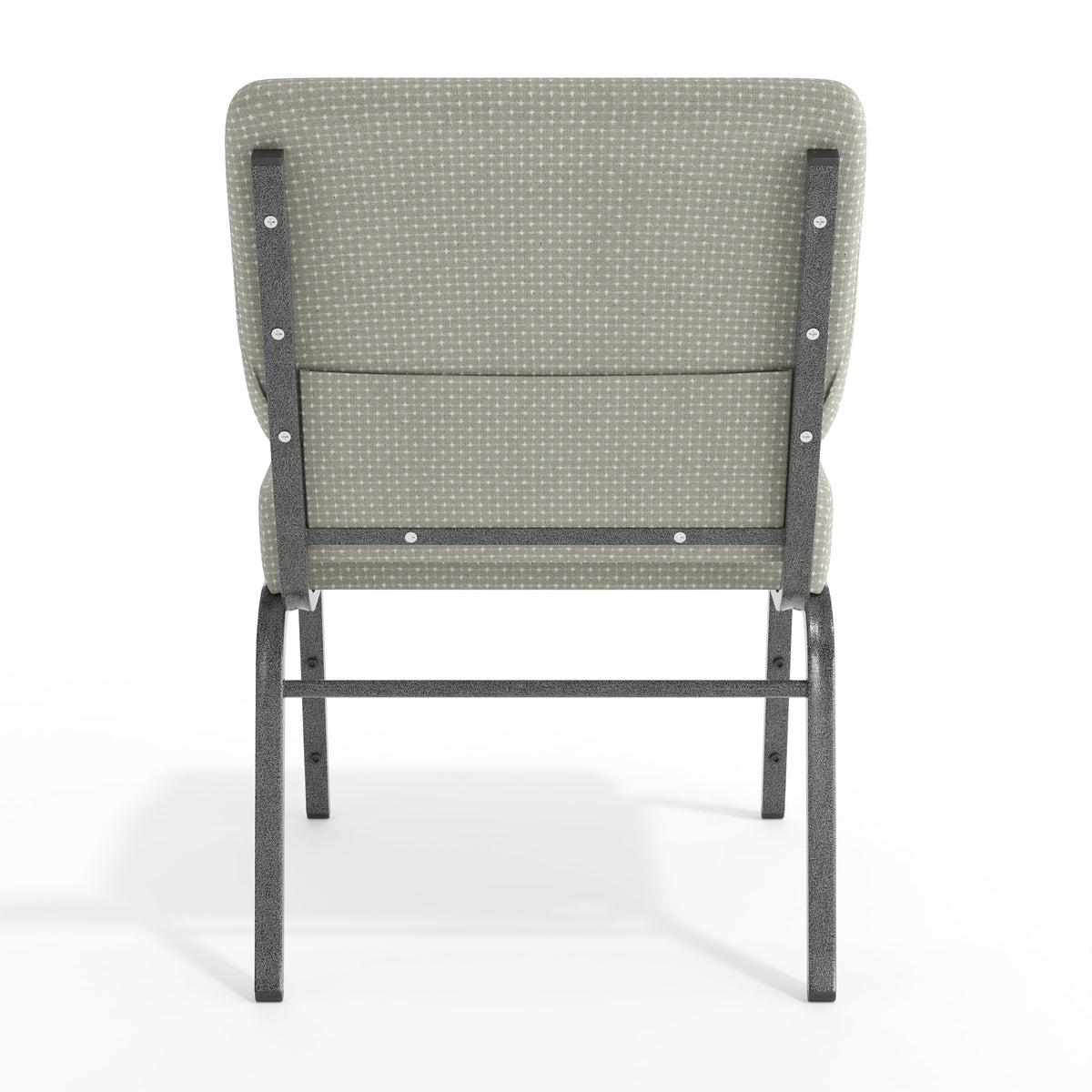 Gray Dot Fabric Stacking Church Chair Y190