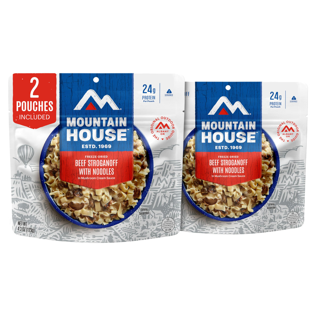 Freeze-Dried Dinner Entree 4 Servings 2-Pack Z7414