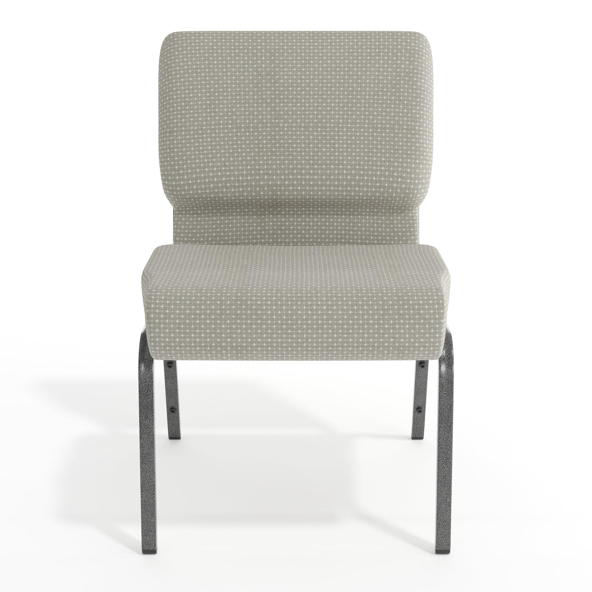 Gray Dot Fabric Stacking Church Chair Y190