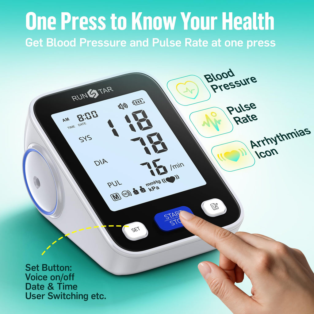 Upper Arm Blood Pressure Monitor with Wide Range Cuff A790