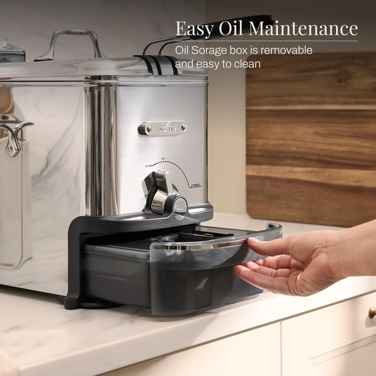 Electric Deep Fryer with Basket and Lid, Stainless Steel, 1700W W2759