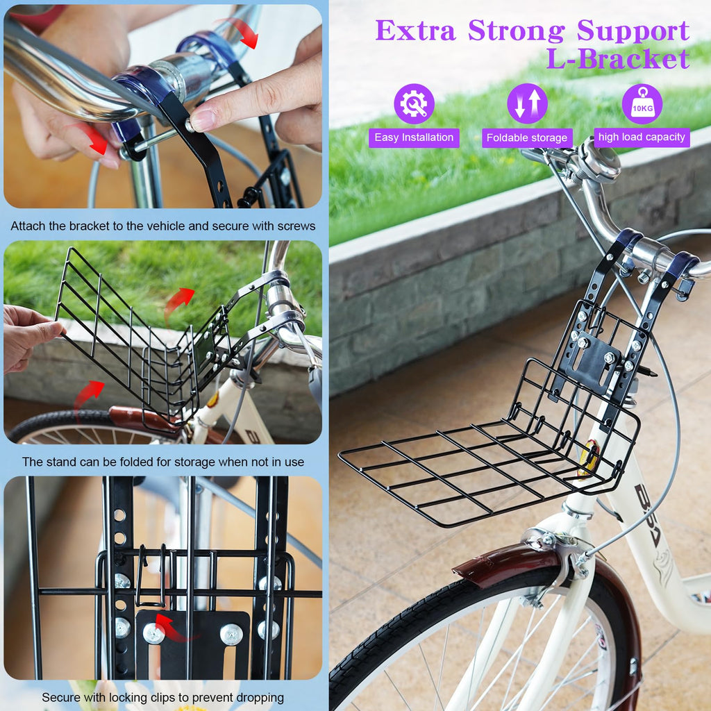 Expandable Dog Bike Basket with Mounting Bracket Q3107