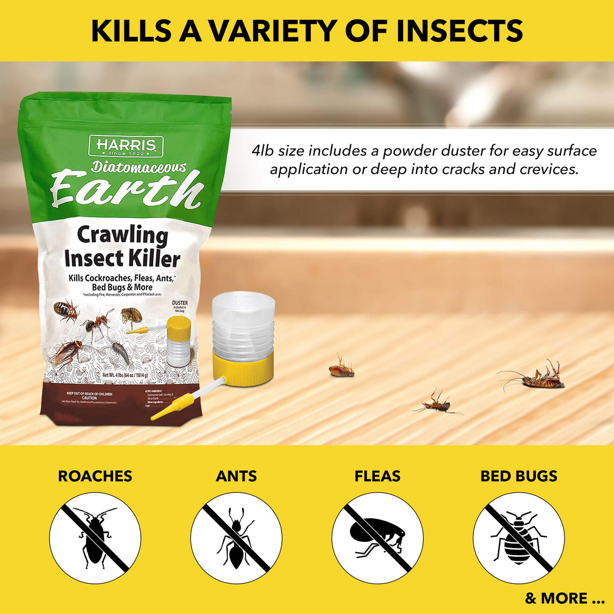 Diatomaceous Earth Crawling Insect Killer 4lb W354