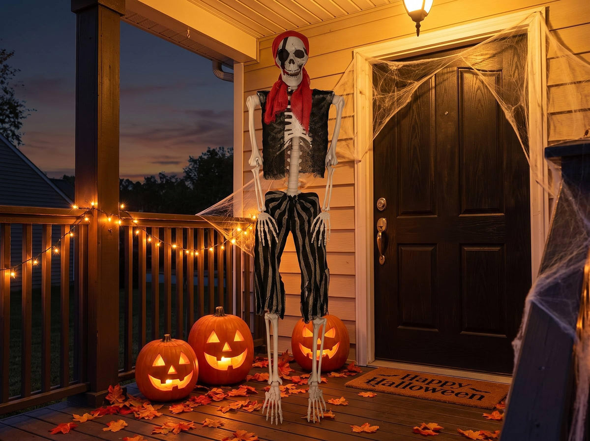 Life Size Pirate Skeleton Halloween Decoration T147810
