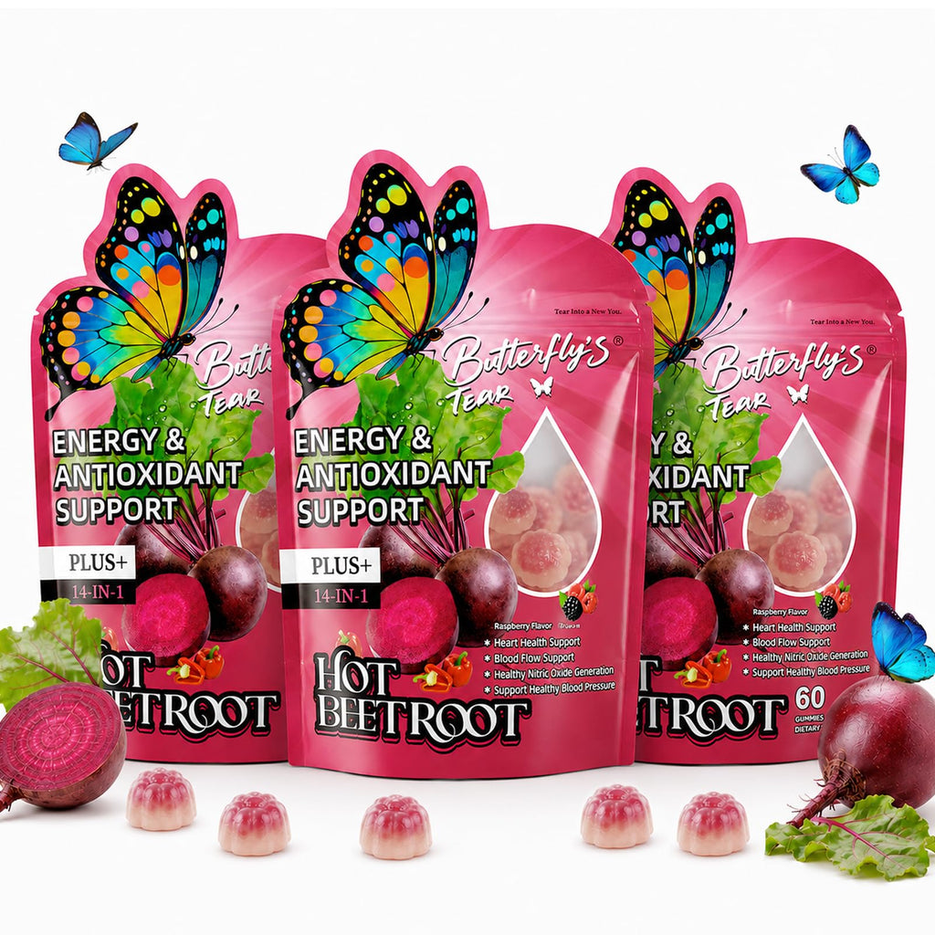 Beet Root Gummies with Vitamin D3, K2, E, Grape Seed & Hawthorn, Sugar Free, 60 Count (Pack of 3) I4129