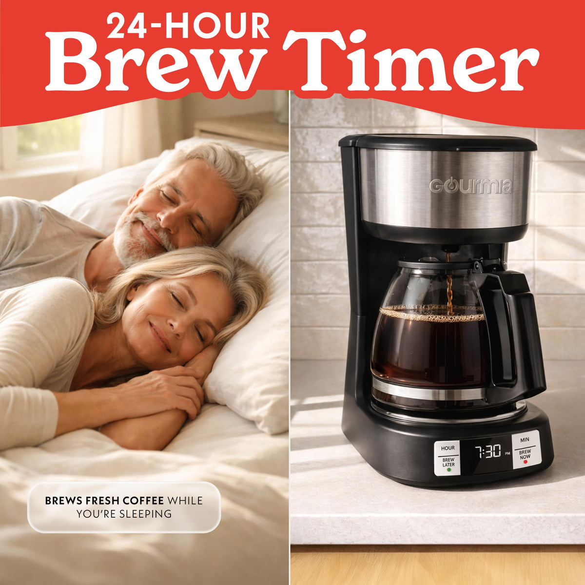 5-Cup Glass Carafe Black Drip Coffee Maker T74484