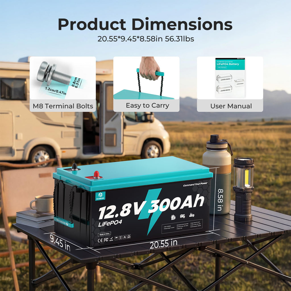 12V 300Ah LiFePO4 Deep Cycle Lithium Battery X177720