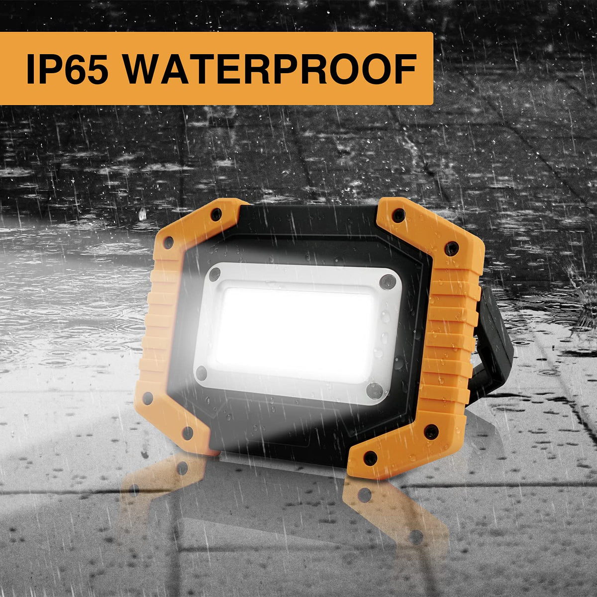 30W 2000LM Portable Waterproof Rechargeable LED Work Light with Stand I223