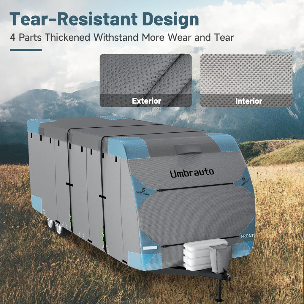 7 Layers Waterproof 14-16ft Travel Trailer RV Cover D3062