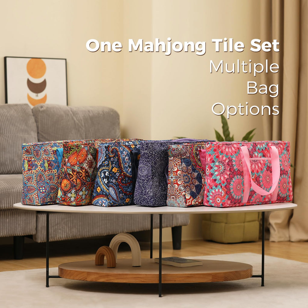 American Mahjong Set with 166 White Tiles and Racks Y275886