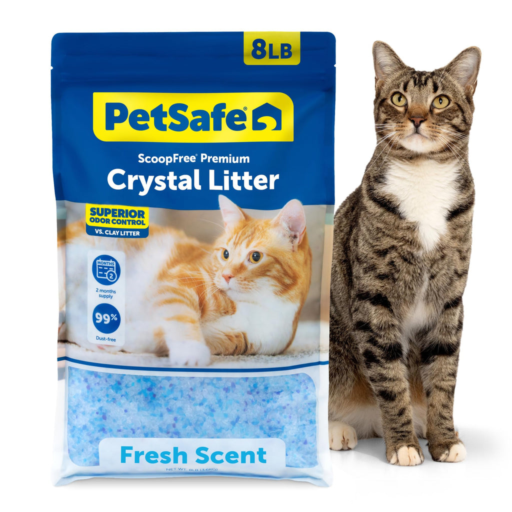 Odor Control Crystal Cat Litter, Fresh Scent, 8 Lb Bag A750