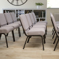 Gray Dot Fabric Stacking Church Chair Y190