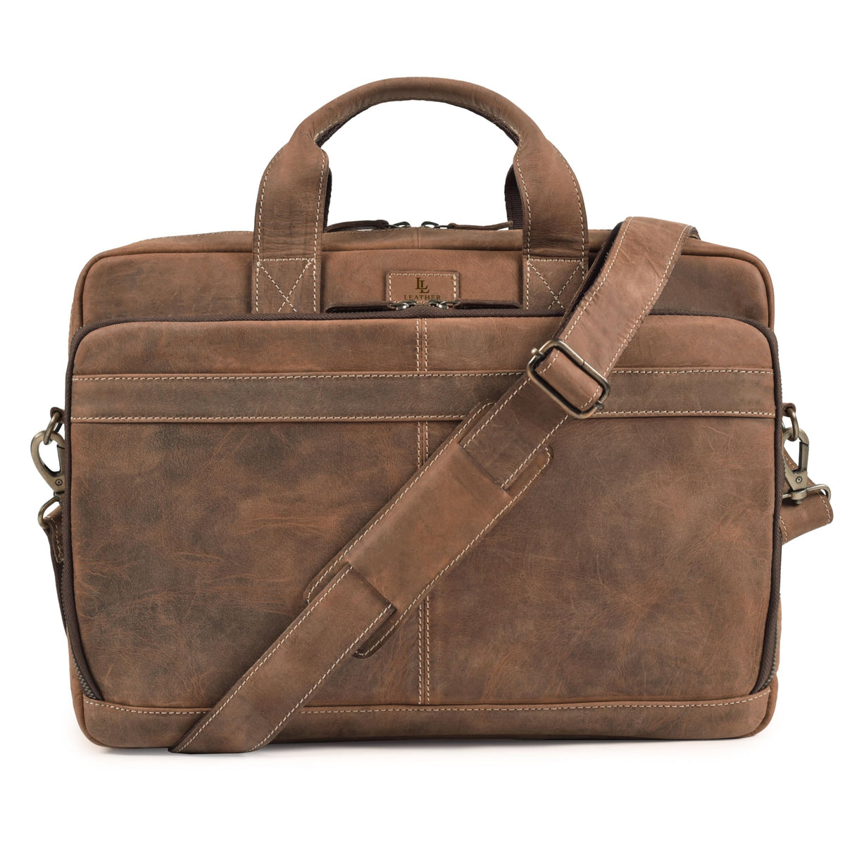 Full Grain Leather Messenger Bag S476