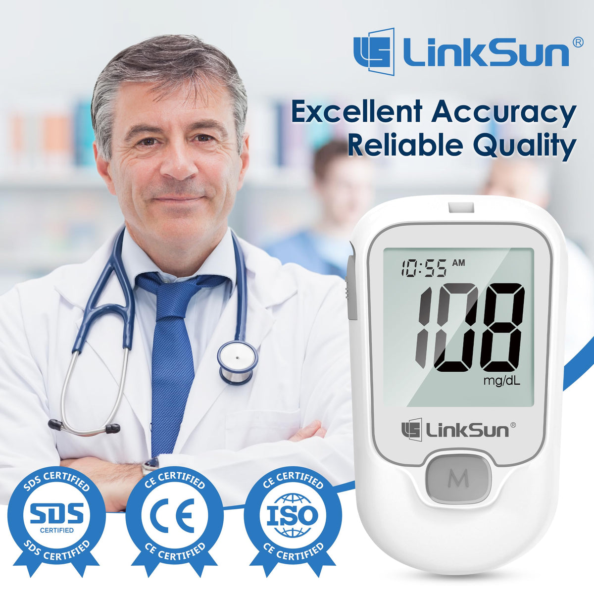 Glucose Monitor Kit, 100 Strips & Lancets N6919