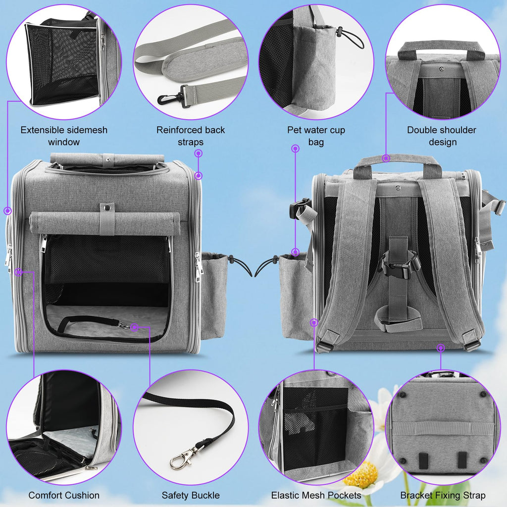 Expandable Dog Bike Basket with Mounting Bracket Q3107