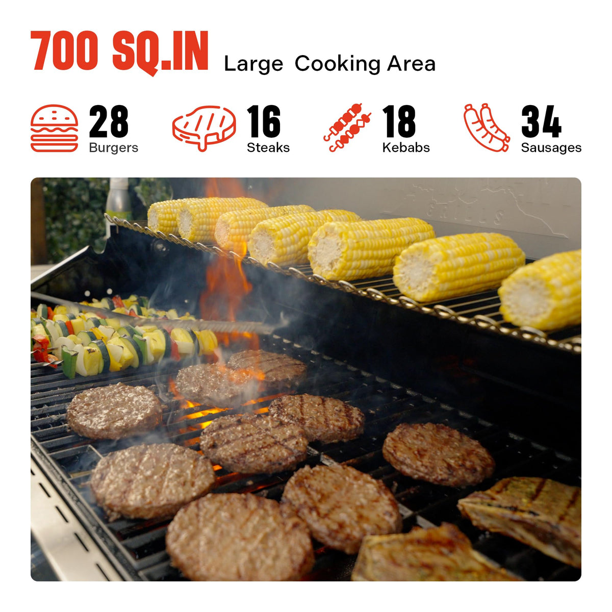 4+2 Burner Propane Gas Grill Stainless Steel F477