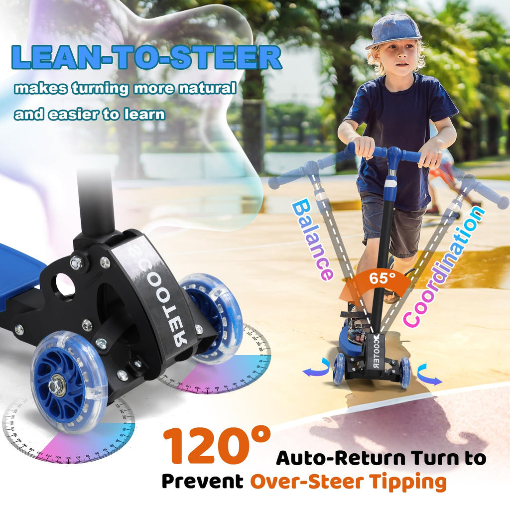 3 Wheel Kids Scooter with LED Light-Up Wheels V5186