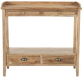 Weathered Oak Console Table with Drawers & Shelf N8912