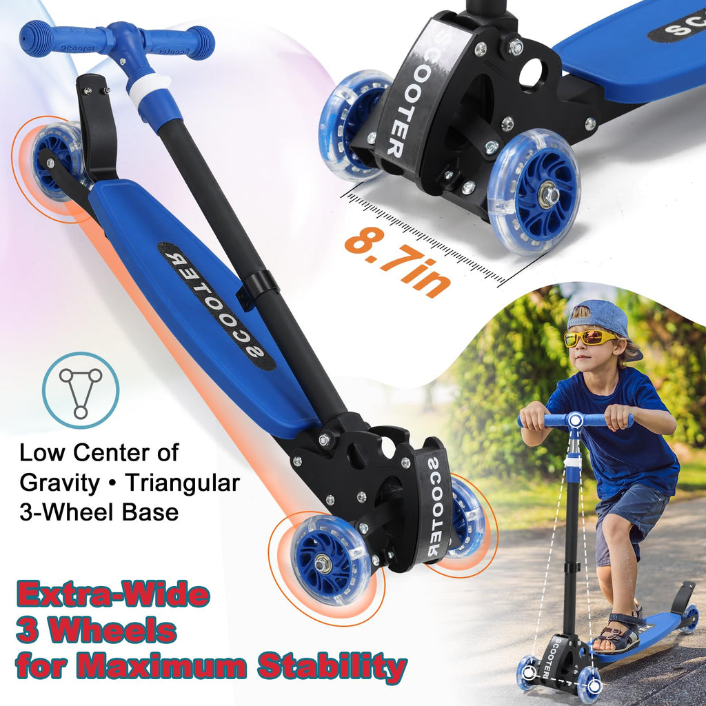 3 Wheel Kids Scooter with LED Light-Up Wheels V5186