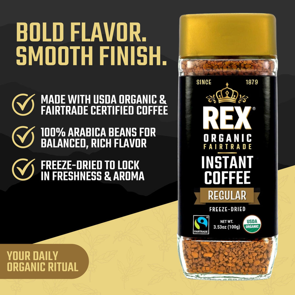 Organic Fairtrade Instant Coffee 3.53 oz B8919