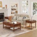 Rectangular Coffee Table and Two Square End Tables with Storage Drawer C237109
