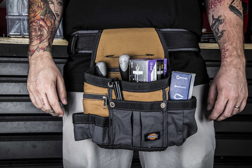 8-Pocket Padded Tool Belt Utility Pouch Adjustable 3-Inch Belt Canvas Q182