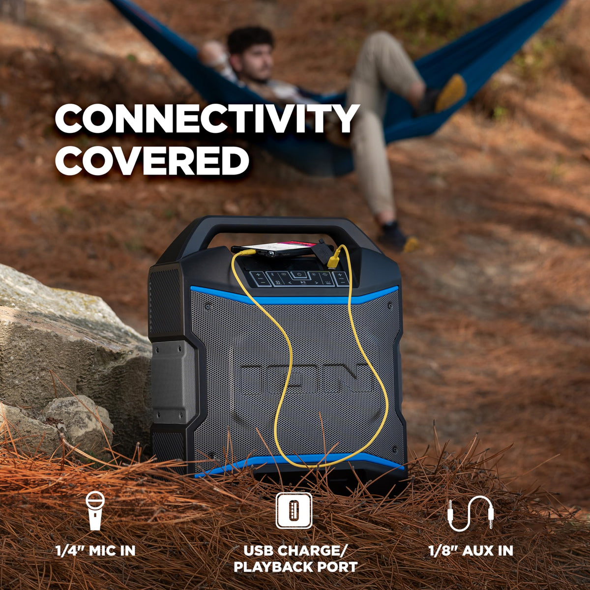 120W Bluetooth Outdoor Speaker with Wheels C71579