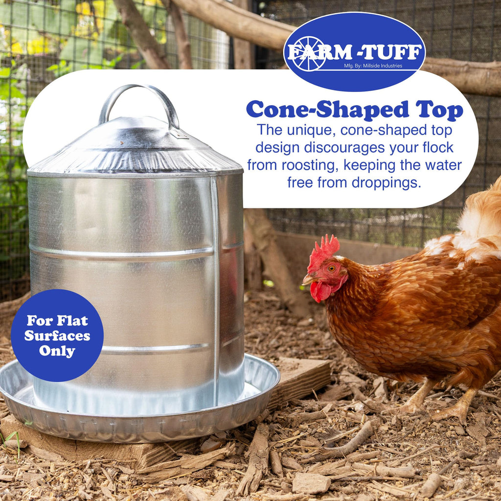 Galvanized 5 Gallon Poultry Waterer S504090