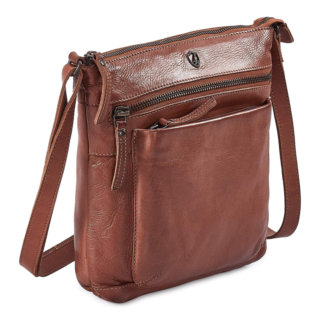 Small Genuine Leather Crossbody Bag with Adjustable Strap P6281
